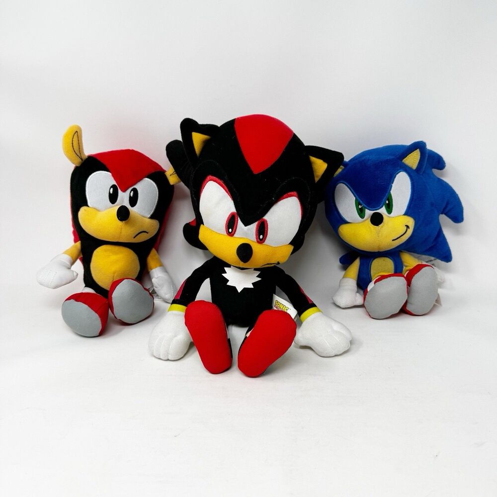 Sonic the Hedgehog Shadow Mighty Armadillo Plush‎ Doll Stuffed Animal Toy Lot 3